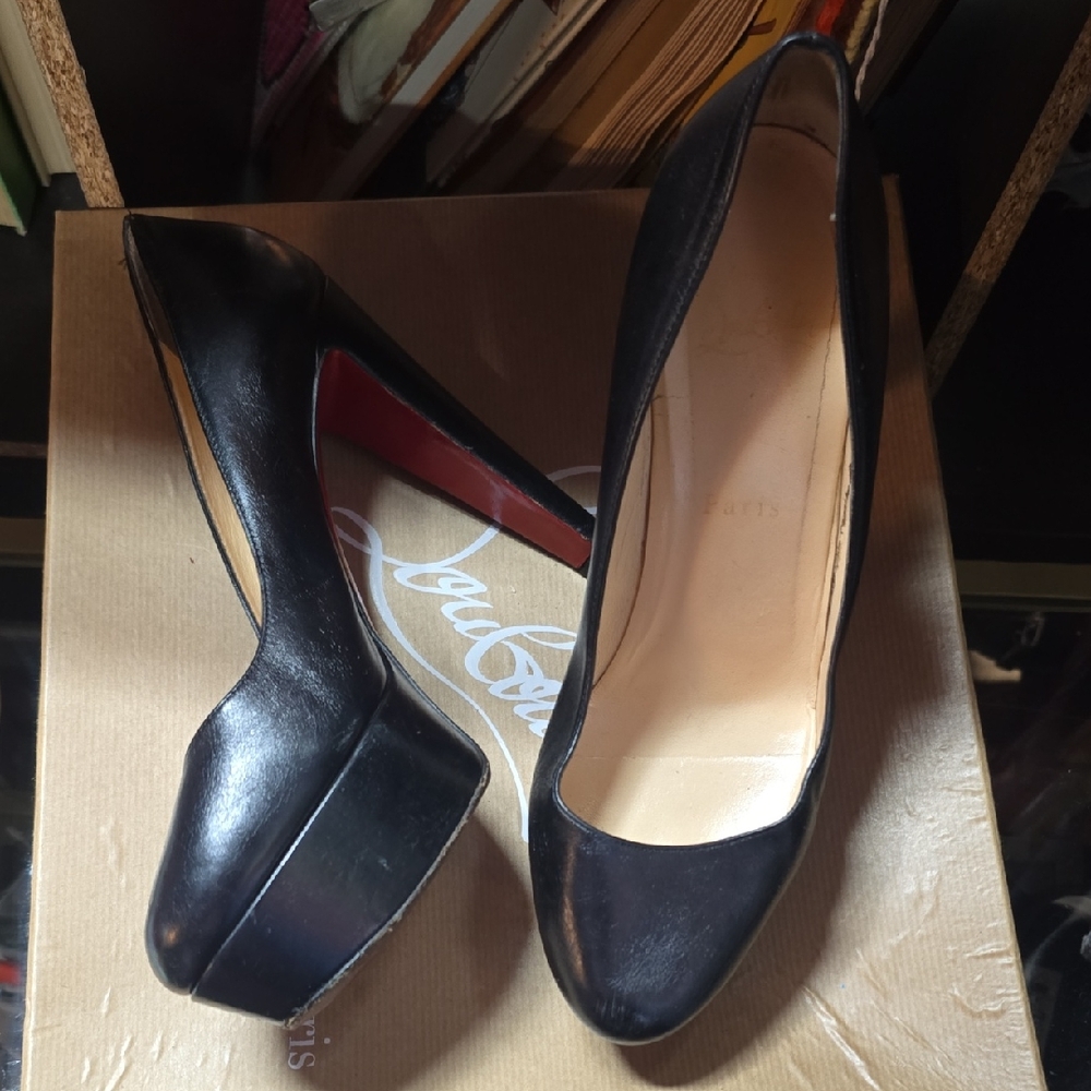 Christian Louboutin Black Heels with Red Soles